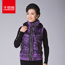 千仞岗品牌中老年妈妈装羽绒服马甲大码短款妈妈装1601图片