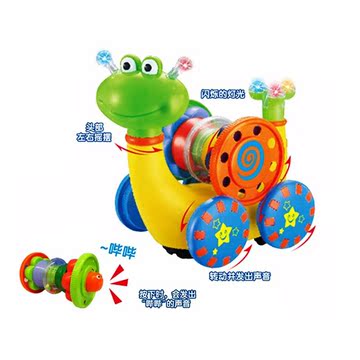 儿童爬行动物玩具卡通蜗牛电动音乐会走会跑的益智学步蜗牛宝宝