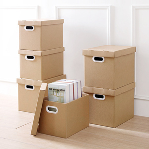 纸质折叠收纳箱大号有盖文件箱