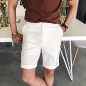 五分西裤 修身 纯棉休闲短裤 时尚 男英伦韩版 2018夏季新品
