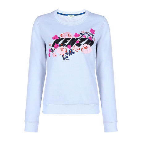 KENZO/高田贤三LOGO字母花朵图案纯棉女士套头卫衣商品大图
