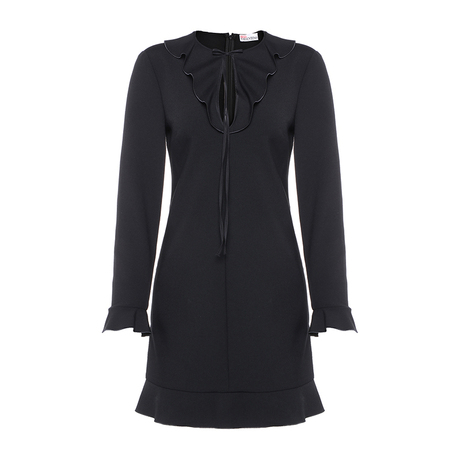 Red Valentino/华伦天奴 荷叶边装饰女士长袖连衣裙银泰商品大图
