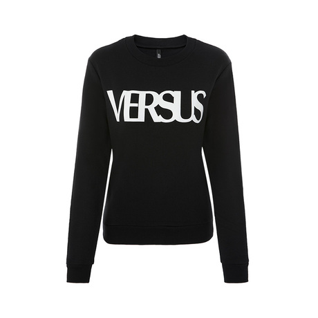 VERSUS范瑟丝纯棉材质印花logo字母图案装饰女士套头卫衣商品大图