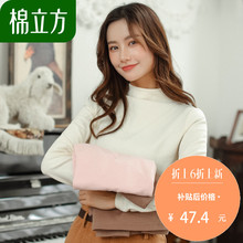 半高领打底衫女长袖2018冬季新款棉立方修身秋冬内搭针织磨毛T恤图片
