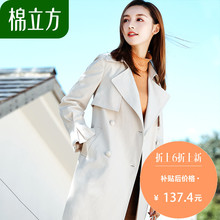 风衣女中长款韩版秋季2018新款棉立方春秋装端庄大气宽松chic外套图片
