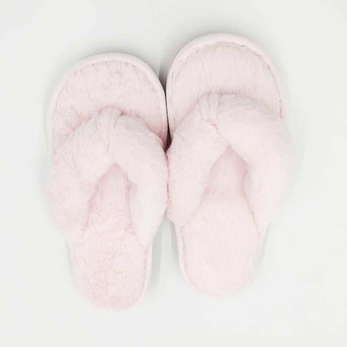 秋冬季毛毛防滑人字拖毛绒拖夹脚女棉拖鞋平底