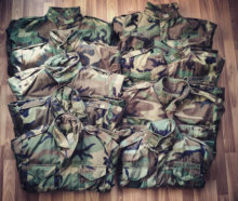 vintage古着美国军版公发ARMY原品四色迷彩M65单双铜塑料拉链2