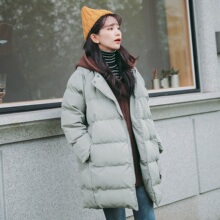 2018冬季新款中长款加厚chic棉服女装棉袄外套韩版学生棉衣面包服图片
