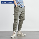 Lilbetter工装裤男潮牌束脚裤男士休闲裤宽松小脚裤cargo工装裤男