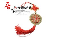 康熙乾隆通宝 中国结平安铜钱 铜工艺品挂件 现代手编十帝钱车挂