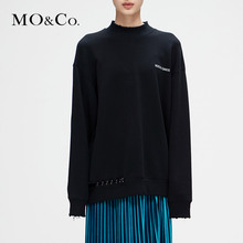 MOCO2018冬季新品圆环扣镂空个性卫衣MA184SWS202 摩安珂图片