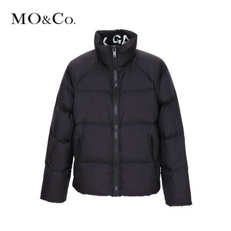 MOCO2018冬季新品纯色高领短款轻羽绒服MA184EIN119 摩安珂商品大图