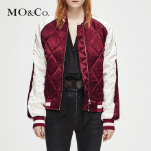 MOCO2018冬季新品复古刺绣夹棉棒球外套MA184COT108 摩安珂图片