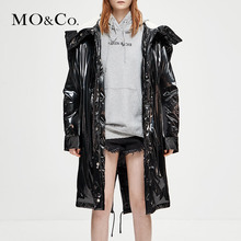 MOCO2018冬季新品亮面长款户外羽绒服MA184EIN101 摩安珂图片
