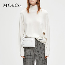 MOCO2018冬季新品个性高领字母打底毛衫MA184SWT310 摩安珂图片