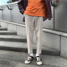 @小呆~韩版直筒ins风休闲西裤直筒显瘦宽松休闲裤 chic情侣休闲裤