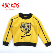 男小童18冬男宝宝90 圆领毛衫 abckids童鞋 120码 儿童时尚 F85213505