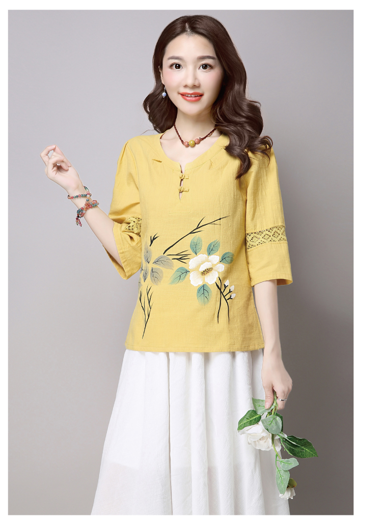 2018夏季新款唐装汉服改良民国古装大码棉麻