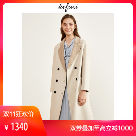 伊芙丽2018冬装新款时尚女装呢大衣毛呢外套118B975611-1商品大图