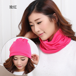 围脖套头围巾帽子两用