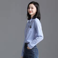 索菲丝尔2018秋季新款时尚百搭显瘦纯色雅致OL风女衬衫图片