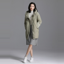 索菲丝尔2018冬季新款羽绒服中长款女加厚保暖鸭绒防寒服棉外套女图片