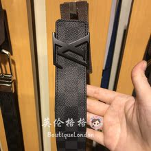 INITIALES GRAPHITE腰带皮带40mm DAMIER LV路易威登男士 英国代购