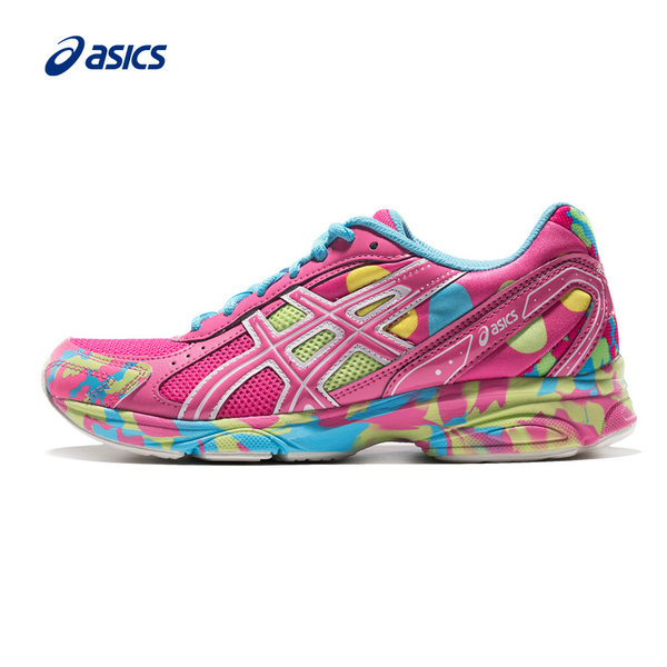 ASICS亚瑟士平底减震跑步鞋缓冲女鞋时尚迷彩运动鞋潮T25XQ-2020