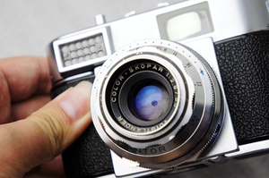 特价581德国福伦达vitomaticI全金属机械135胶片相机50/2.8镜头