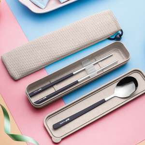 学生餐具三件套筷子勺子叉子套装