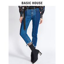 Basic House/百家好旗舰店冬款加厚不规则裤脚阔腿裤HRDP721D图片