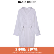 Basic House/百家好新款春装衬衫长袖中长款连衣裙衬衣女HRBL328I图片