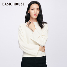 Basic House/百家好羊毛衫秋冬毛衣套头纯色圆领针织衫HRKT720C图片