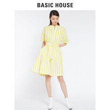 Basic House/百家好2018新款夏季装连衣裙子女装中款气质HSOP327A图片
