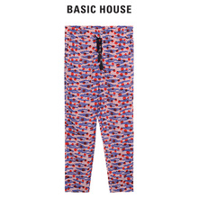 嘻哈休闲花纹铅笔裤 女HQPT325B 打底裤 House 夏装 百家好新款 Basic