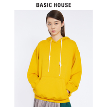 Basic House/百家好冬季新款纯色连帽长袖卫衣经典款内搭HSTS720E图片