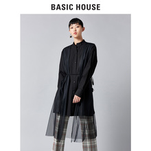 Basichouse/百家好2018夏季新品女装韩版时尚长袖连衣裙HSOP320E图片