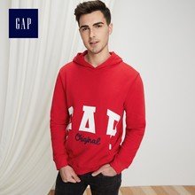 套头卫衣连帽衫 男士 Gap男装 419908 2018新款 logo红色上衣潮