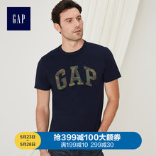 T恤夏季281433 2019新款 Gap男装 纯棉短袖 logo上衣美式打底衫