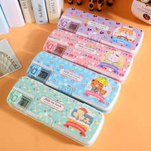 幼儿园小学生文具盒男女孩儿童卡通创意铅笔盒塑料双面多功能