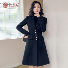 艾尚臣秋冬大衣女新款2018中长款毛呢外套女时尚职业装女呢子大衣图片