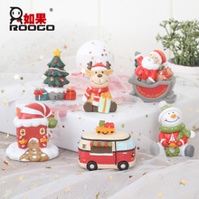 饰摆件圣诞快乐摆件圣诞礼品 原创麋鹿圣诞树圣诞老人雪人圣诞节装