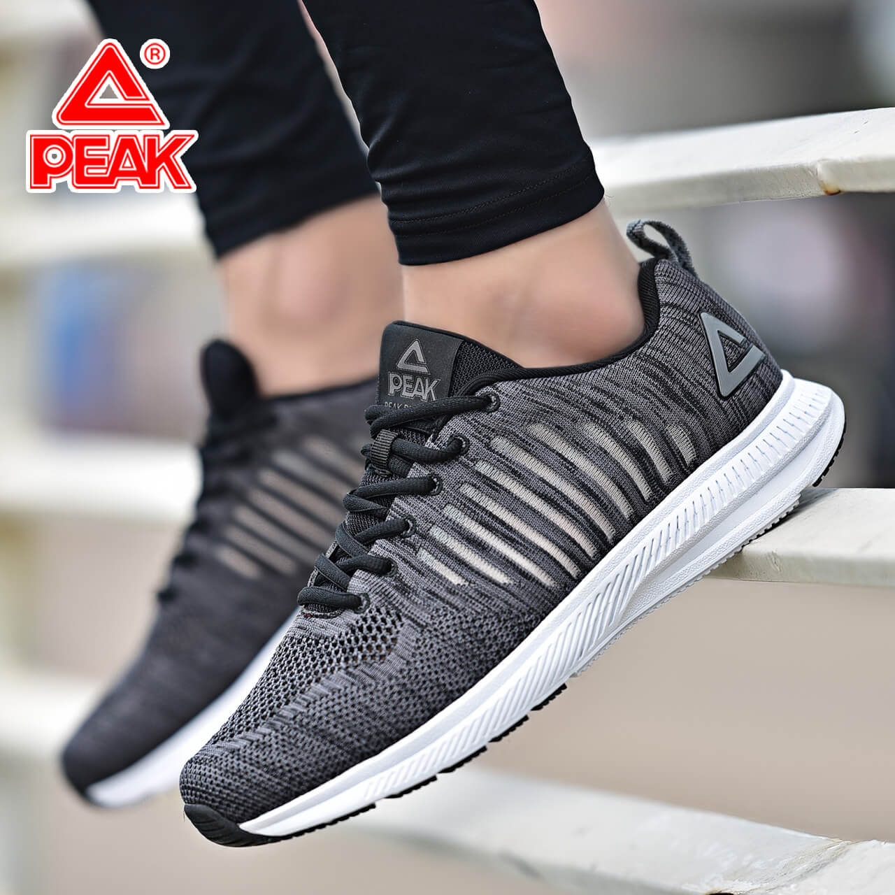 PEAK Men's Shoes 2019 Autumn New Running Shoes Breathable Mesh Running Shoes Lightweight Sports Shoes Male Feiyu Generation Male