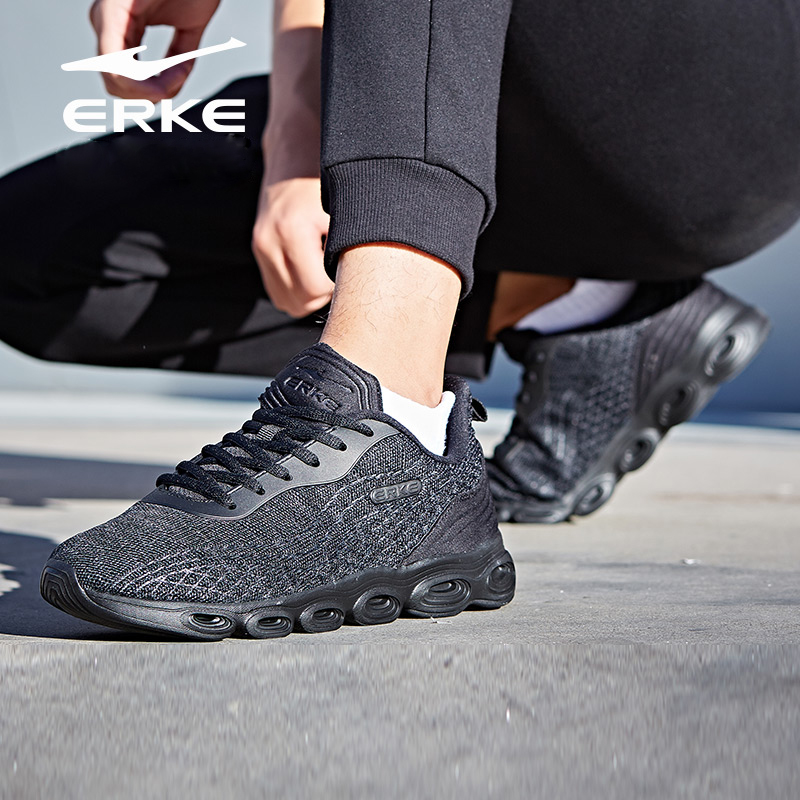 ERKE Sports Shoes Men's Autumn and Winter 2019 New Genuine Men's Mesh Casual Shoes Running Shoes Men's Shoes