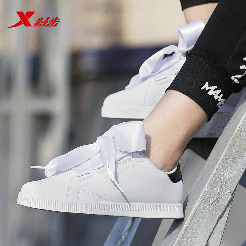 Special Step Women's Shoes Board Shoes Women's 2019 Summer Pink Bow Student White Leather Face Korean Fashion Casual Shoes