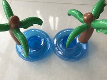 埔料杯坐手机座 可镭制 充气火烈鸟漂浮杯托 泳池戏水玩具道具