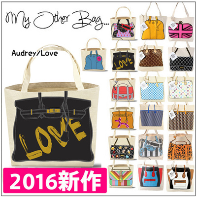 2016新作! My Other Bag 好莱坞明星街拍 帆布包 百搭 单肩包
