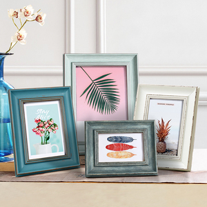 相框美欧式做旧田园简约画框6寸8寸7寸4K8开5A4创意挂墙儿童摆台