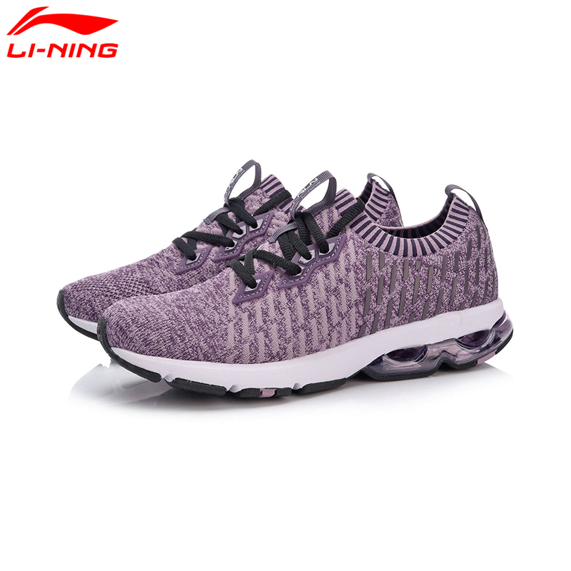 Li Ning Running Shoes Women's Shoes Trend Air Cushioned Women's Half Palm Air Arc Shock Absorbing Integrated Weaving Socks, Running Shoes, Sports Shoes