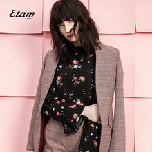 艾格Etam休闲时尚格纹小西服外套女8E012101899图片